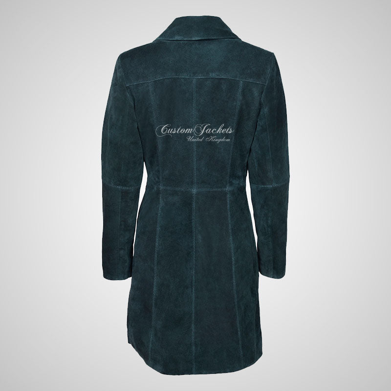 MIDDLETON Ladies Suede Coat Casual Long Leather Blouson Jacket
