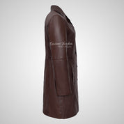 MIDDLETON Ladies Leather Coat Casual Long Blouson Jacket