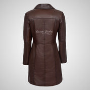 MIDDLETON Ladies Leather Coat Casual Long Blouson Jacket