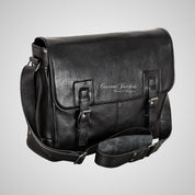 Men's Leather Laptop Bag Briefcase Satchel Shoulder Messenger Bag