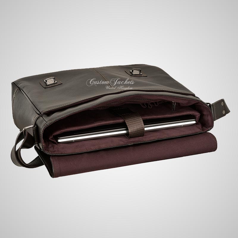 Men's Leather Laptop Bag Briefcase Satchel Shoulder Messenger Bag