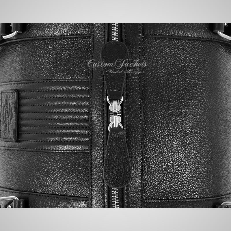 Unisex Leather Weekend Bag Travel Outdoor Luggage Holdall Bag